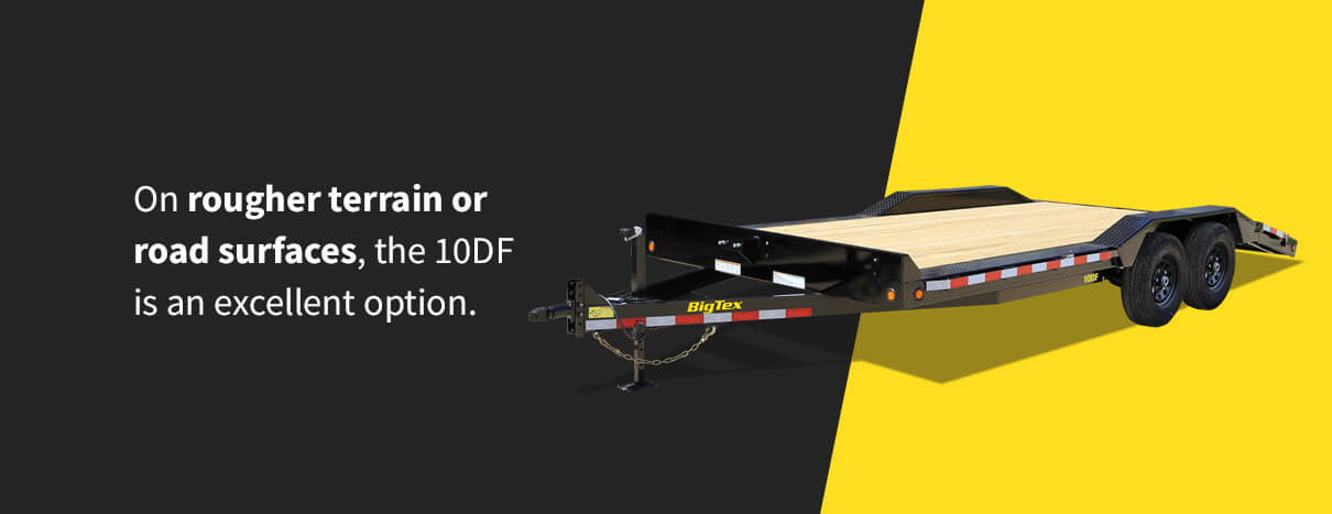 On rougher terrain or road surfaces, the 10DF is an excellent option.