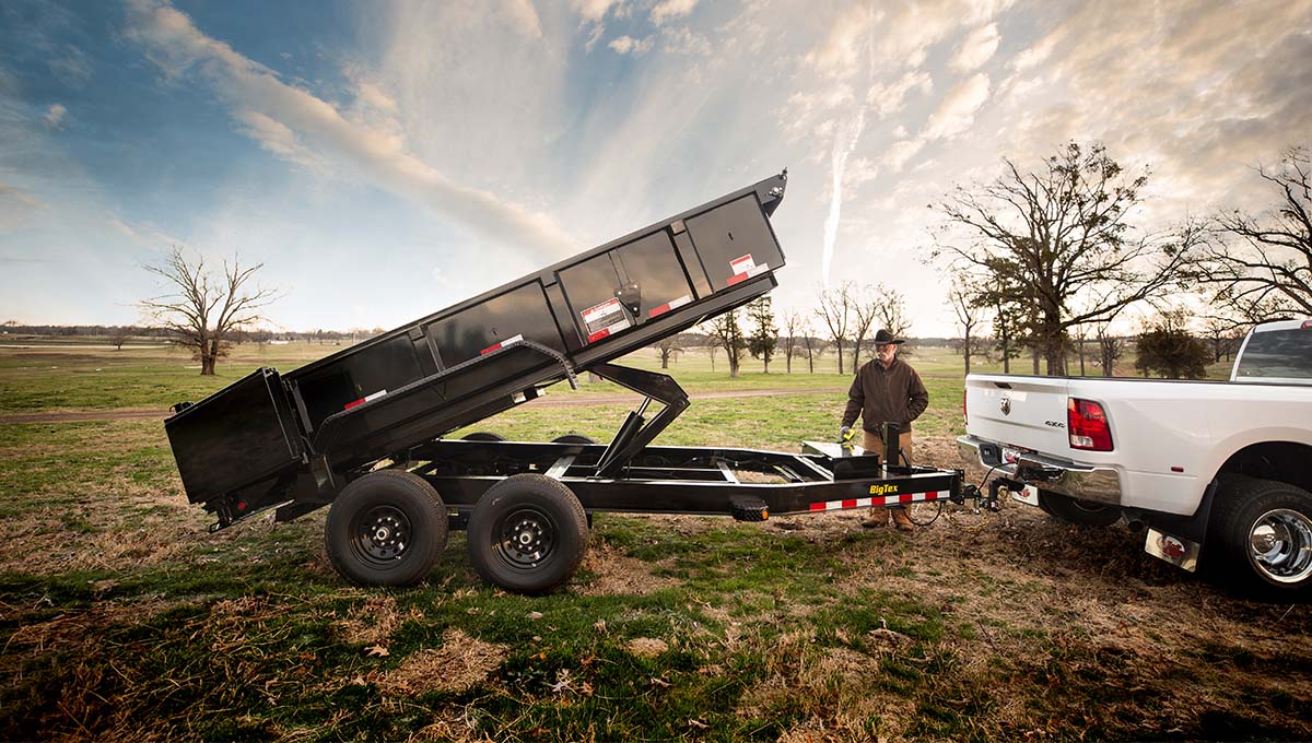 Big Tex 14′ Low Profile Dump w/4′ Solid Sides 14,000 GVWR 14LP-14BK6-P4 image 6