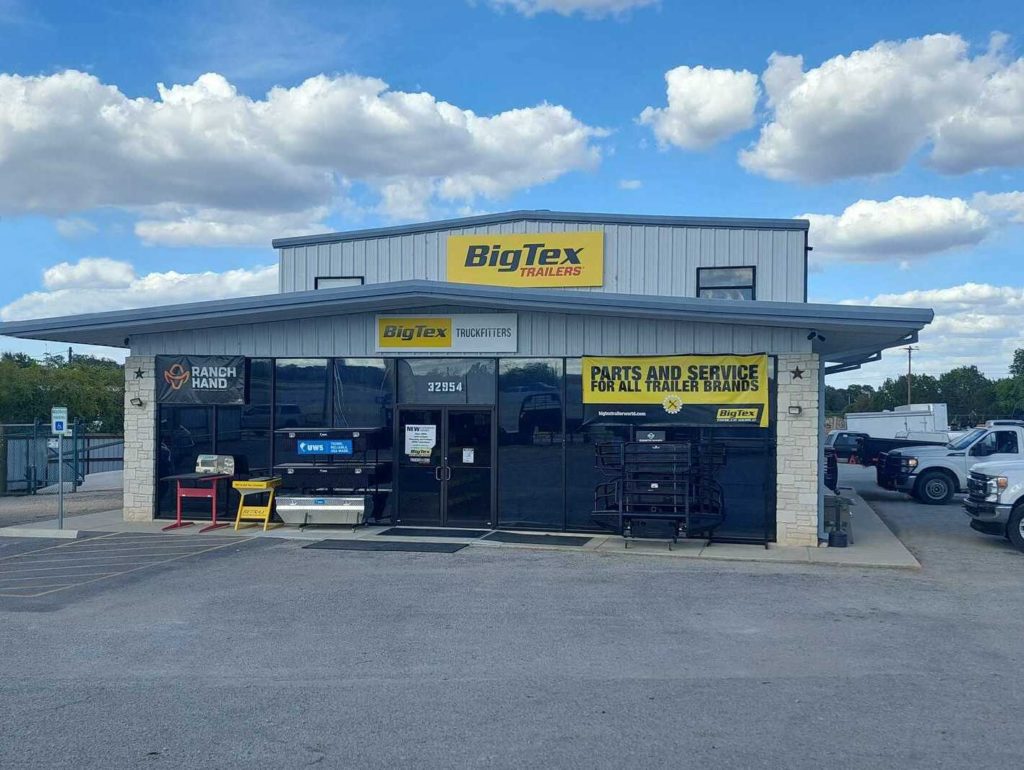 Outside of Big Tex Trailers Boerne Texas location