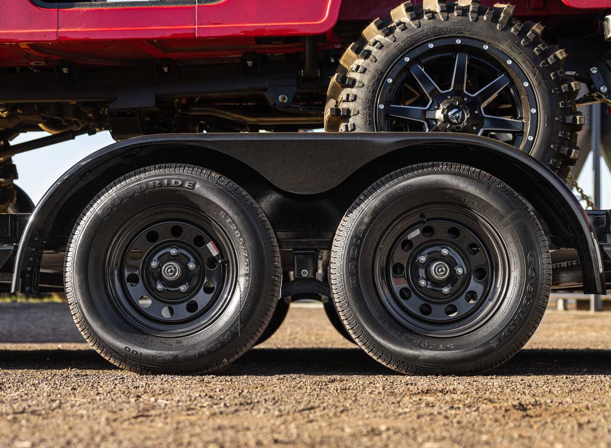 fenders on a trailer up close