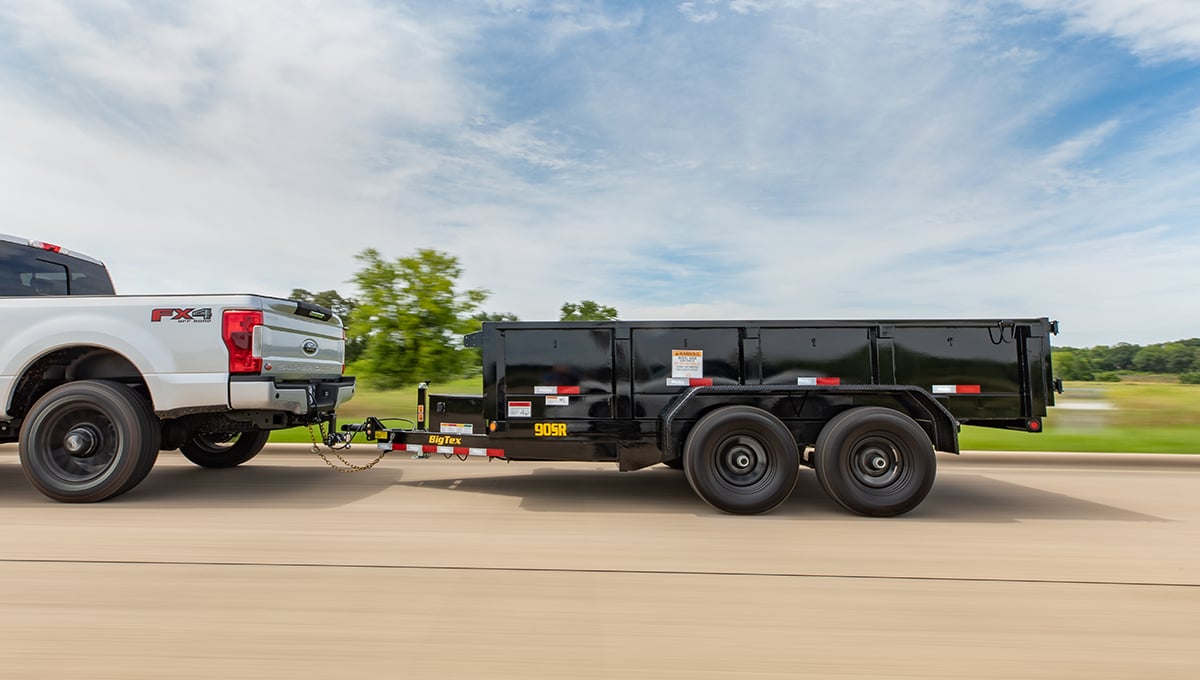 Big Tex Single Ram Dump Trailer w/7′ Slide In Ramps and 9,900# GVWR 90SR-10BK7SIR image 2