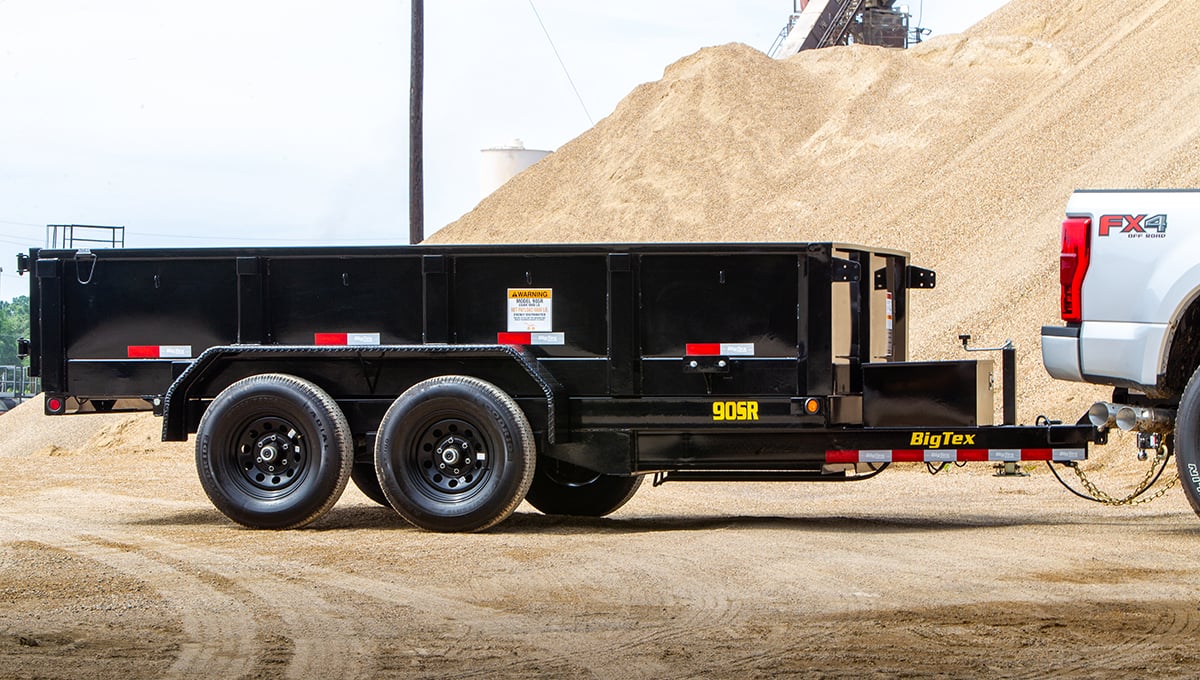Big Tex Single Ram Dump Trailer w/7′ Slide In Ramps and 9,900# GVWR 90SR-10BK7SIR image 3