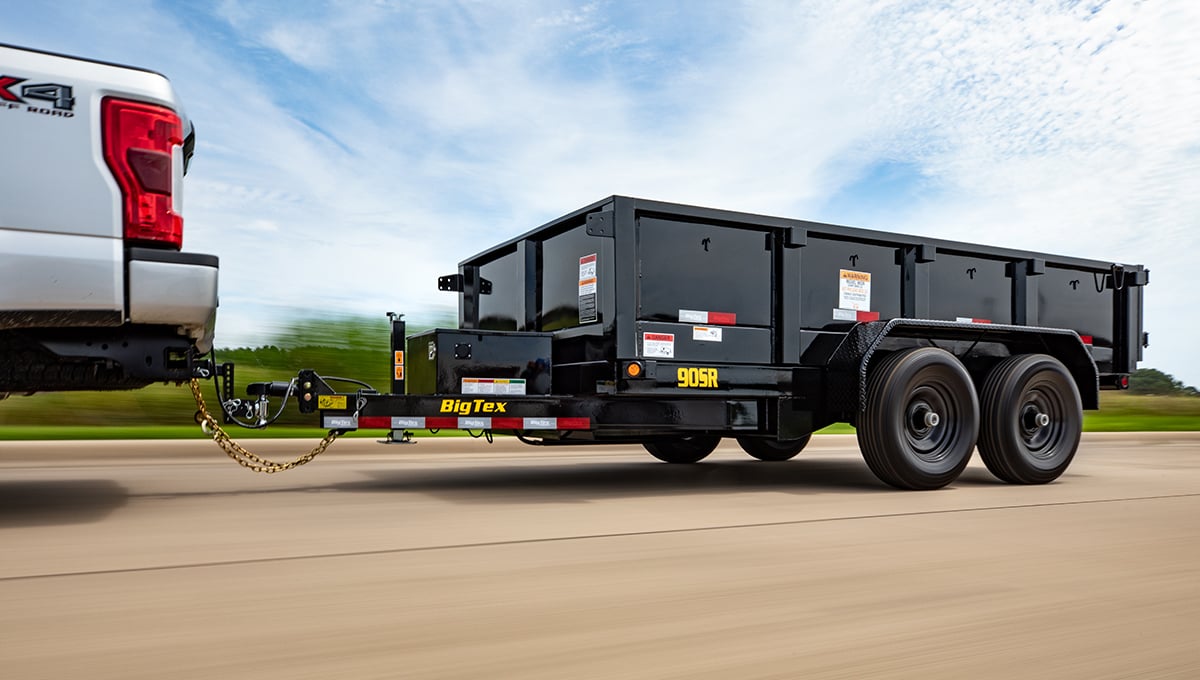 Big Tex Single Ram Dump Trailer w/7′ Slide In Ramps and 9,900# GVWR 90SR-10BK7SIR image 4