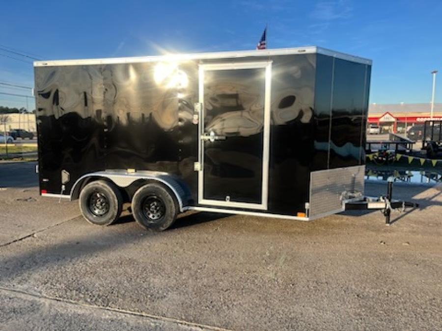 USED – LIKE NEW – 7×14 Cargo with Barn Doors image 0