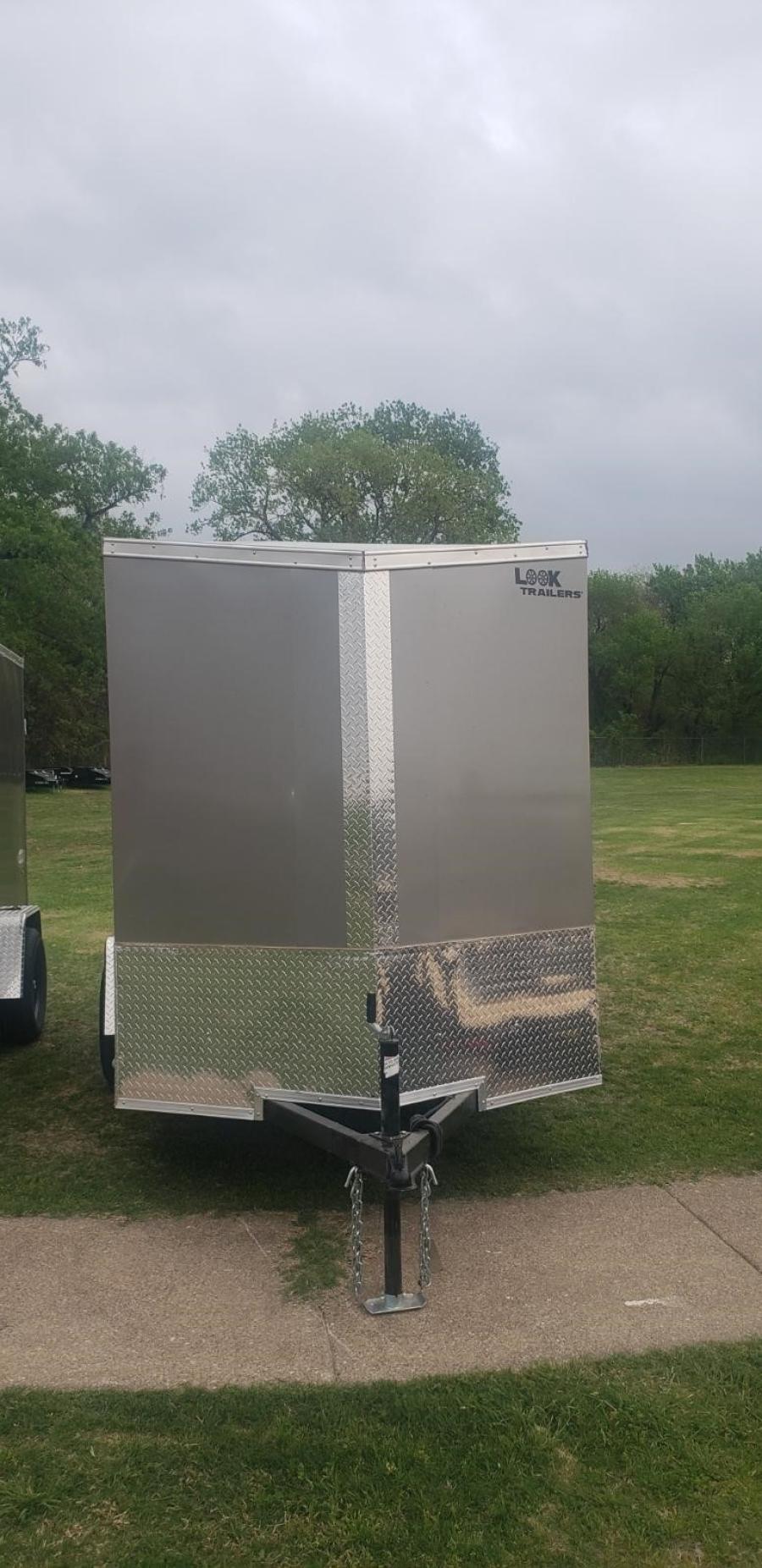 K721 CARGO EXPRESS DLX FLAT TOP VNOSE 6X12 SA ENCLOSED TRAILER image 1