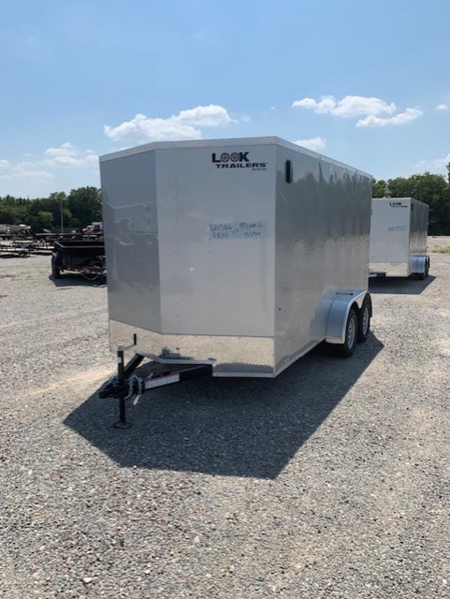 K841 7X14 INDIGO DLX FLAT TOP VNOSE ENCLOSED CARGO image 1