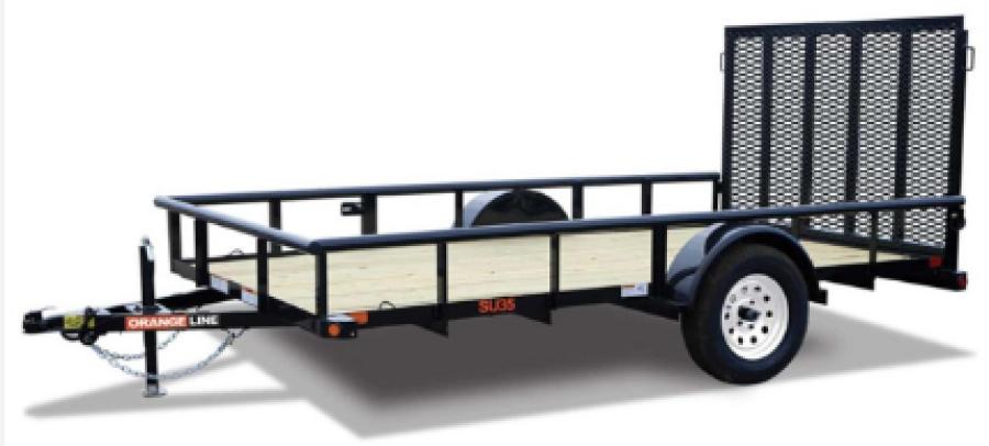 Big Tex SU35 2,995# SA UTL 77″x14 4RG SPMT BLACK ORANGE LINE image 0