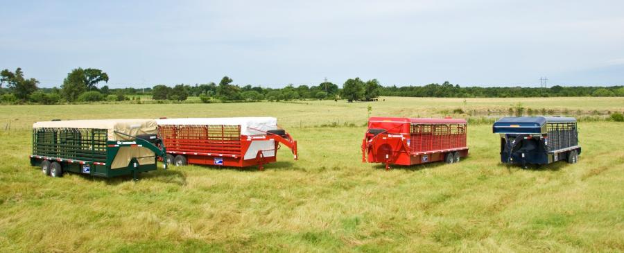 AAT: Aluminum Stock Trailer 24x 6 w/ (2) 7k axles by Gooseneck image 0