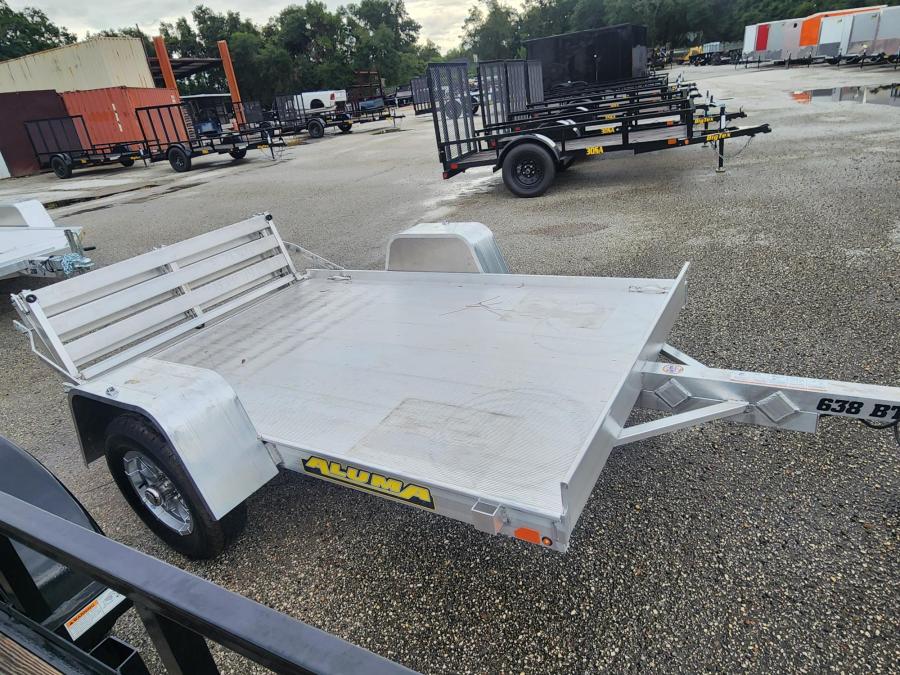 Aluma 638B Aluma 63″ x 96″ SA Utility Trailer Bi-Fold Gate, Aluminum Wheels, LED LTS, All Aluminum image 0