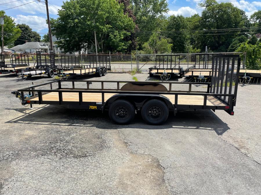 Big Tex 70PI 7K TAND SQ TU UTL 83″x16′ Spring Assisted Ramp, LED LTS, Spare Tire Mount, Elec Brakes image 2