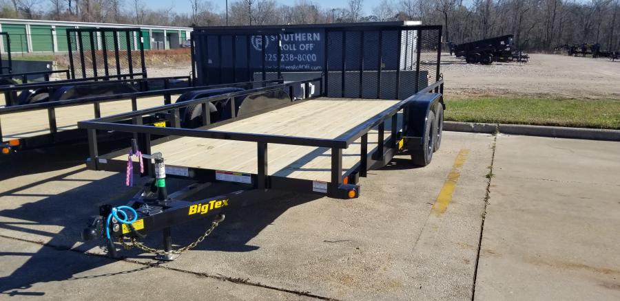 Big Tex 70PI 7K TAND SQ TU UTL 83″X20 2 BRAKES, BLK image 1