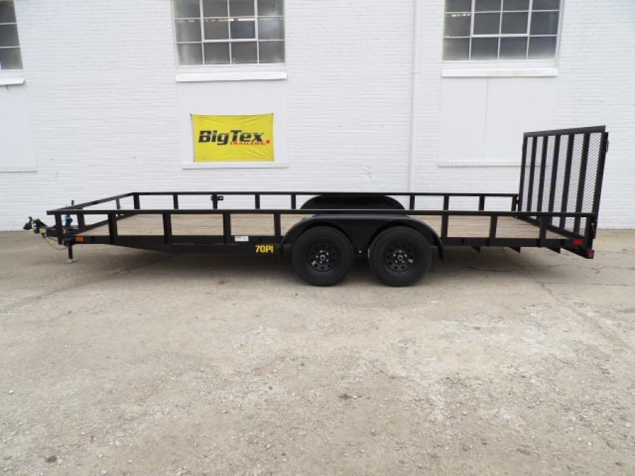 Big Tex 70PI 7K TAND SQ TU UTL 83″x16 2 BRAKES, BLK image 3