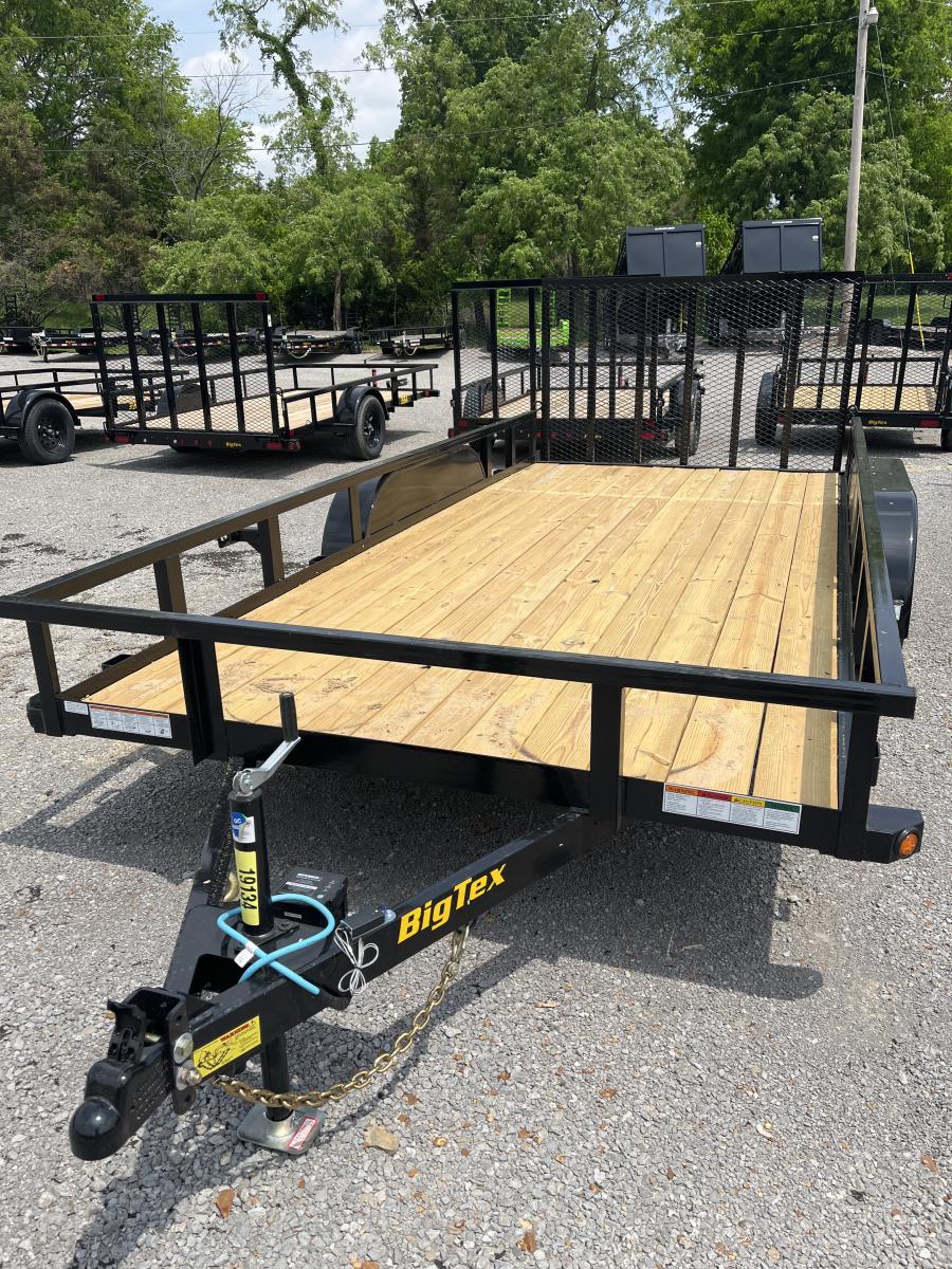 Big Tex 70PI 7K TAND SQ TU UTL 83″x16 2 BRAKES, BLK image 0