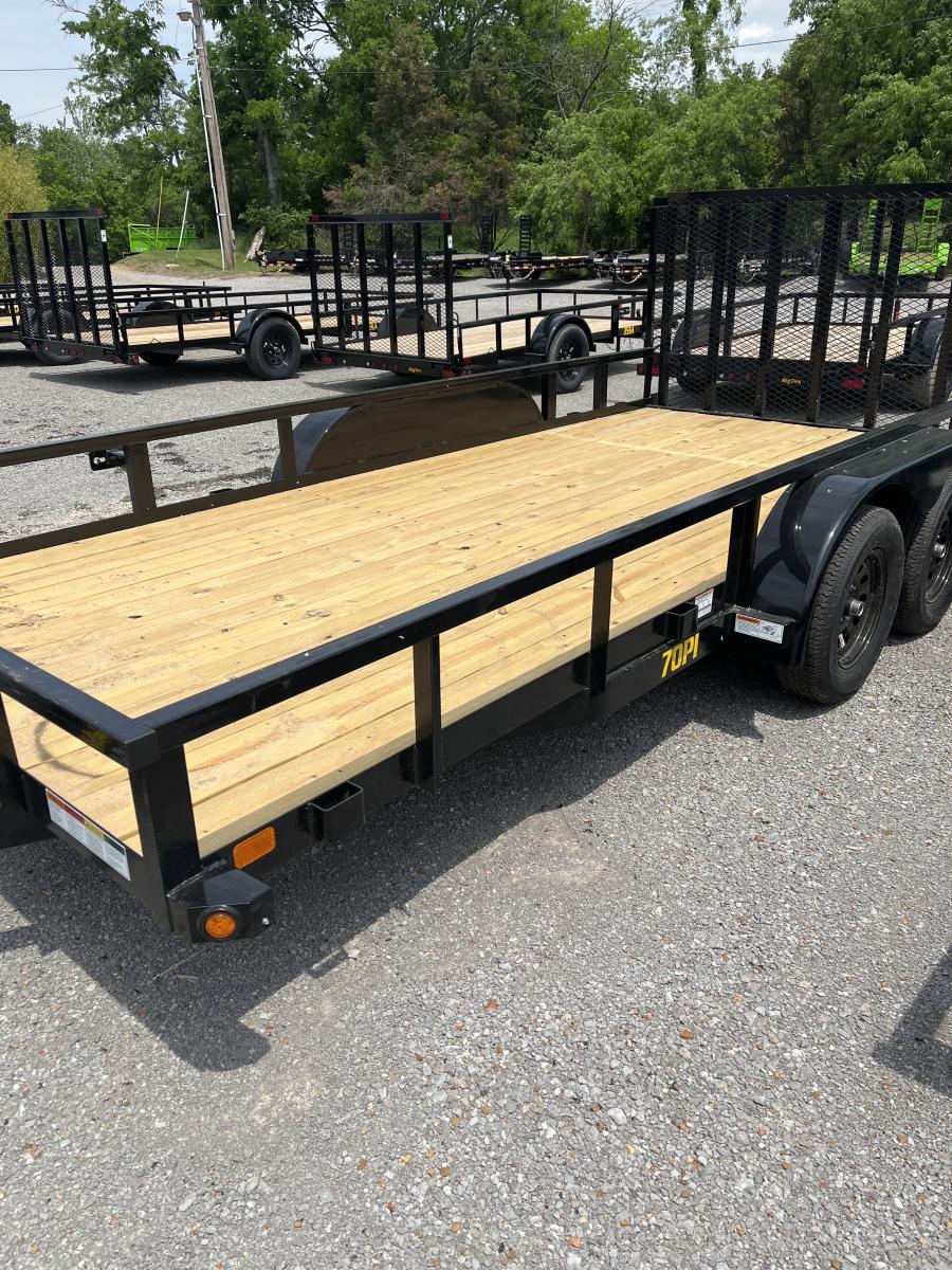 Big Tex 70PI 7K TAND SQ TU UTL 83″x16 2 BRAKES, BLK image 1