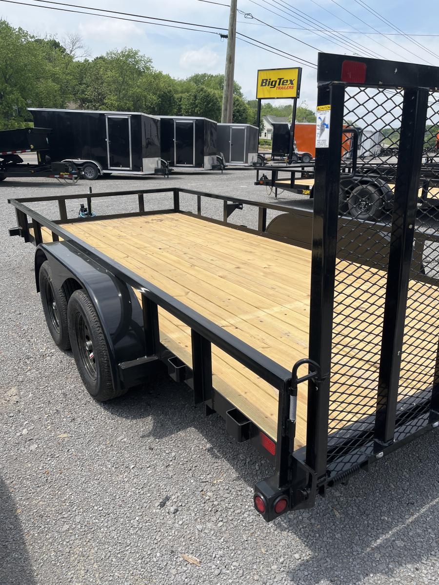 Big Tex 70PI 7K TAND SQ TU UTL 83″x16 2 BRAKES, BLK image 2