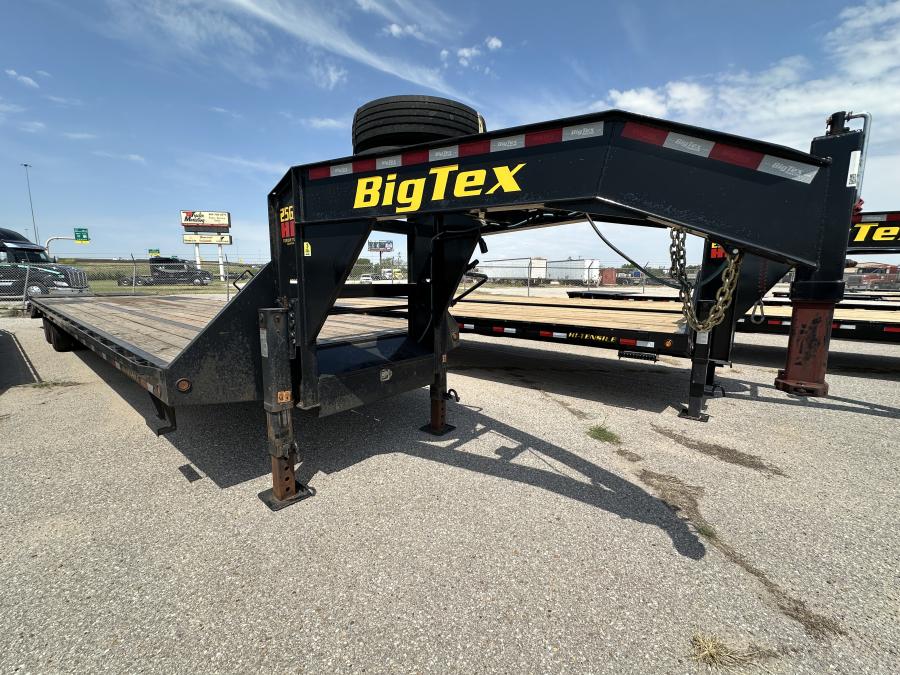 USED 2023 Big Tex 25GN-35+5 Mega Ramps Dual Tandem Gooseneck with 12ks and Spares, 16 ply tires image 0