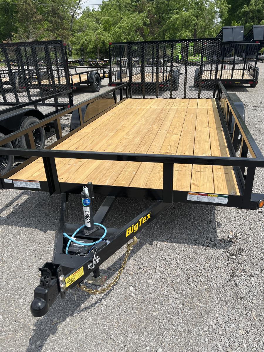 Big Tex 70PI 7K TAND SQ TU UTL 83″x16 2 BRAKES, BLK image 0