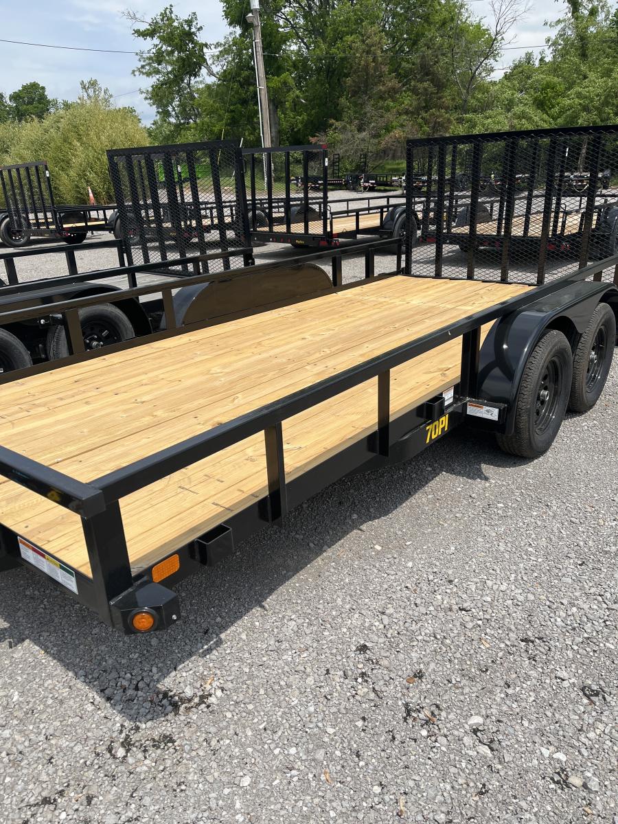 Big Tex 70PI 7K TAND SQ TU UTL 83″x16 2 BRAKES, BLK image 1