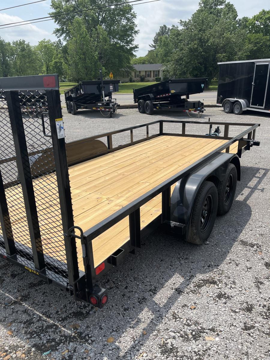 Big Tex 70PI 7K TAND SQ TU UTL 83″x16 2 BRAKES, BLK image 4
