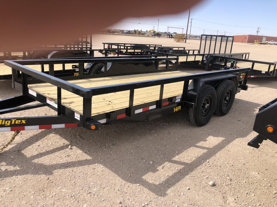 Big Tex 14PI, Utility, 83″ x 20′, 14K, 5′ Stand Up Ramps image 1