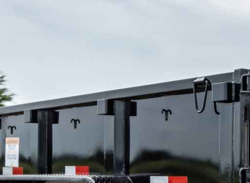square tubing top rail on dump trailer